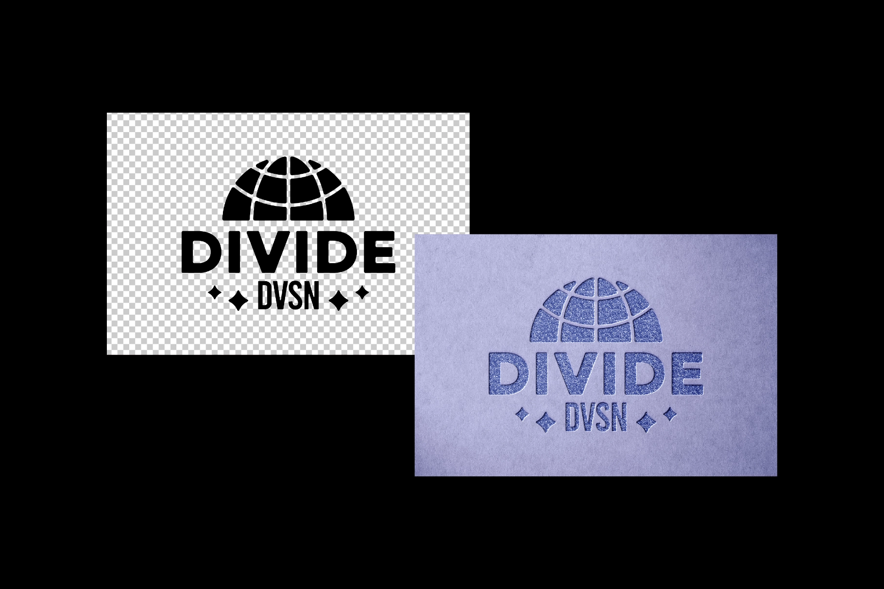 Cut Out Glitter & Text Logo Effect