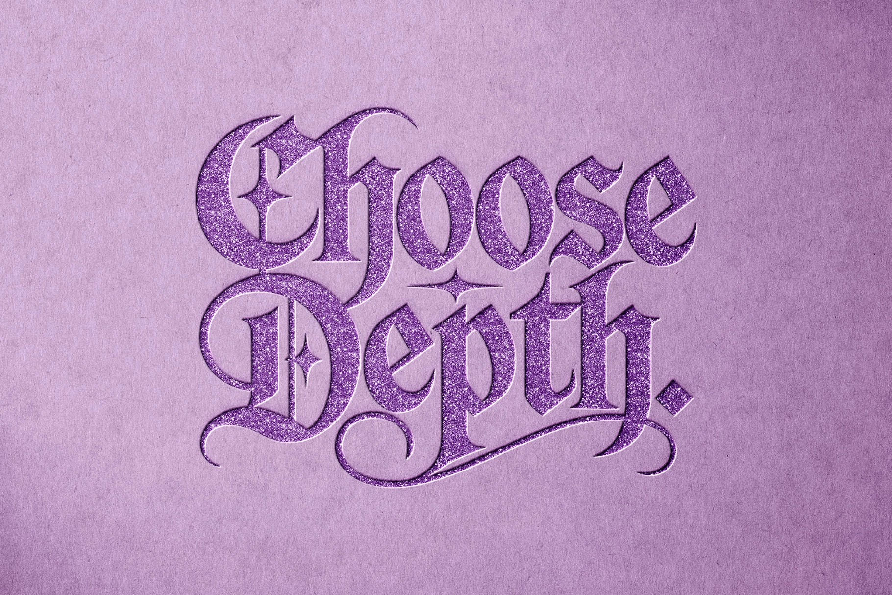 Cut Out Glitter & Text Logo Effect