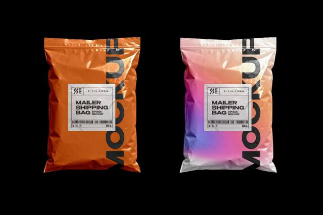 Plastic Mailing Bag Mockup