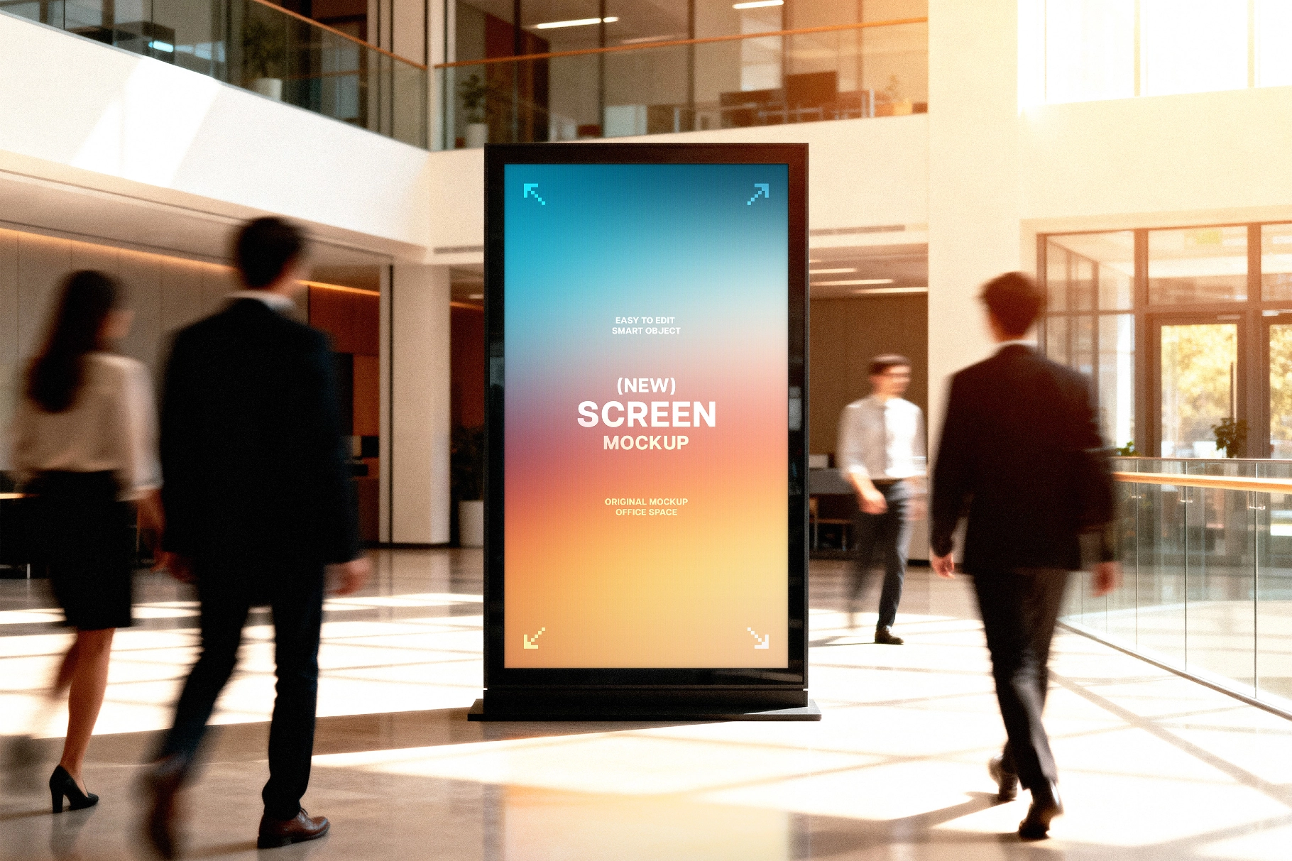 Vertical Office Signage Mockup