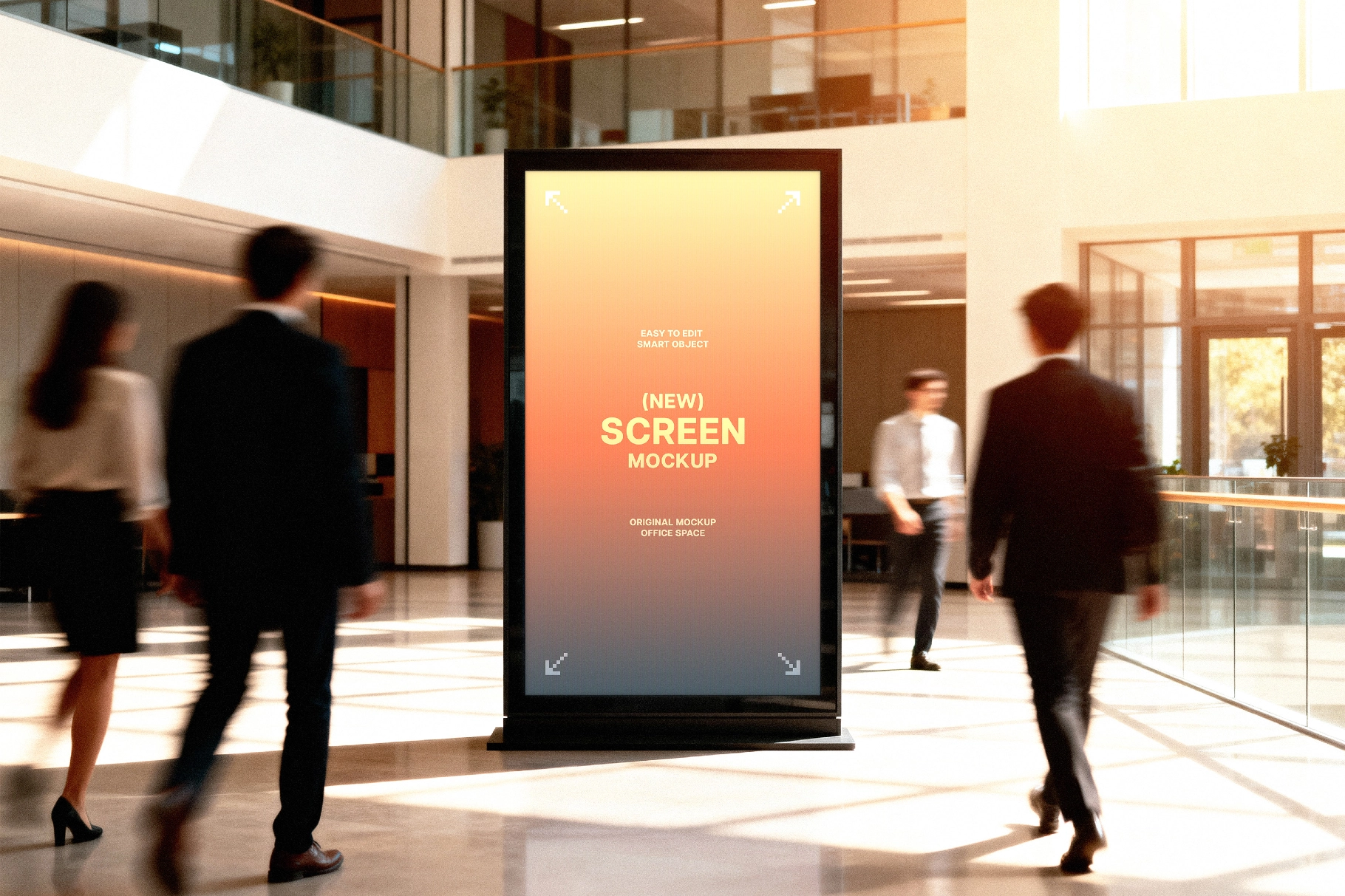 Vertical Office Signage Mockup