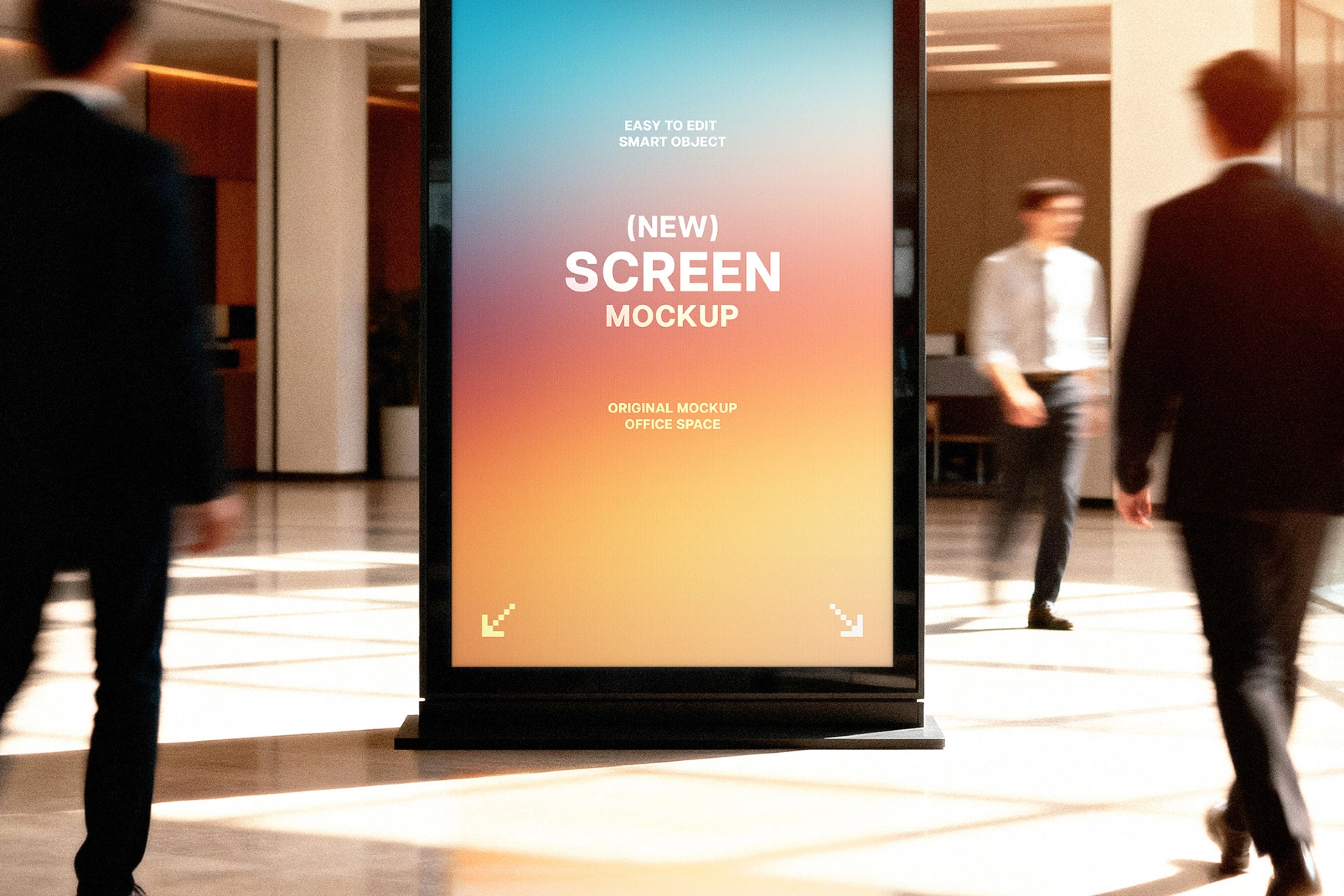 Vertical Office Signage Mockup