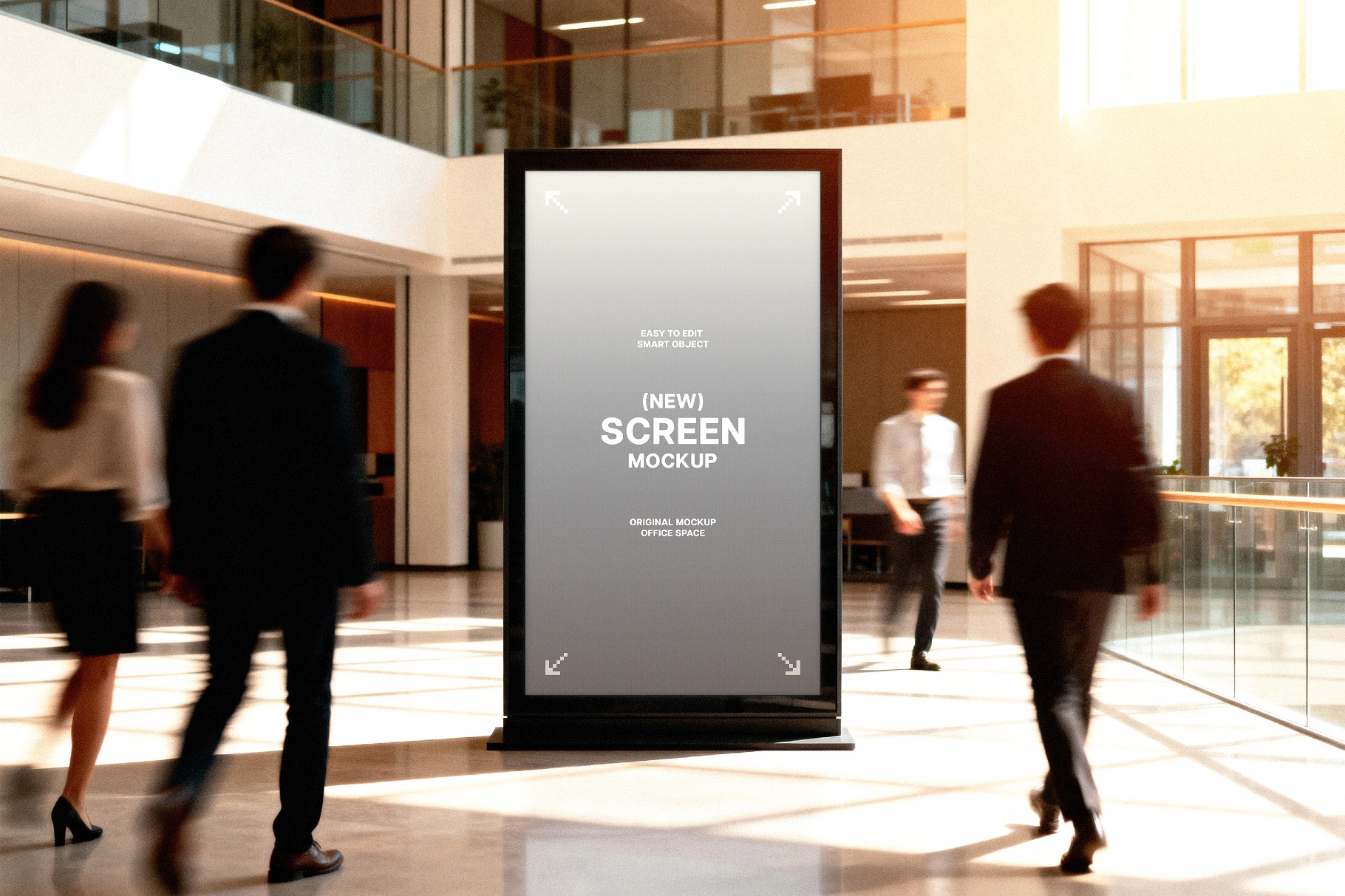 Vertical Office Signage Mockup