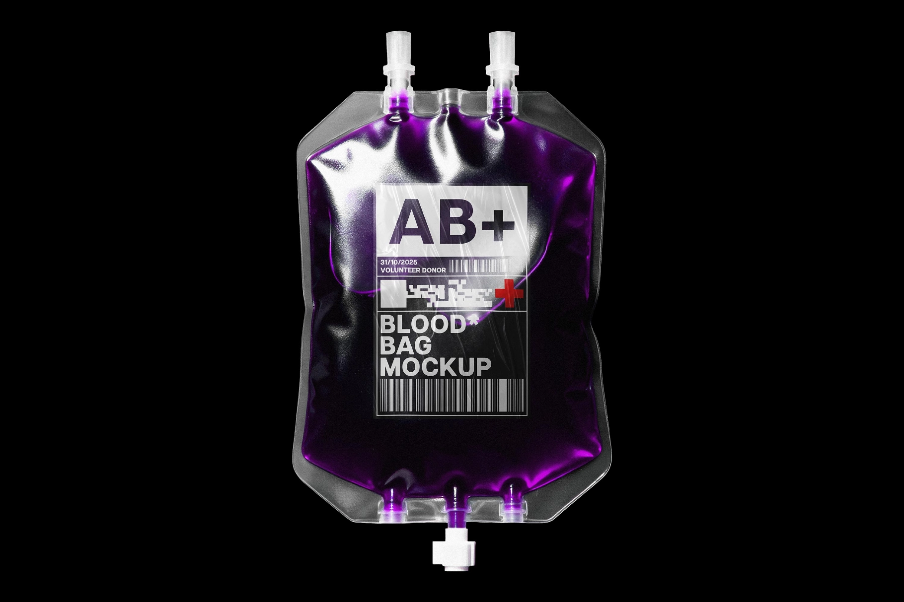 Blood Bag Mockup