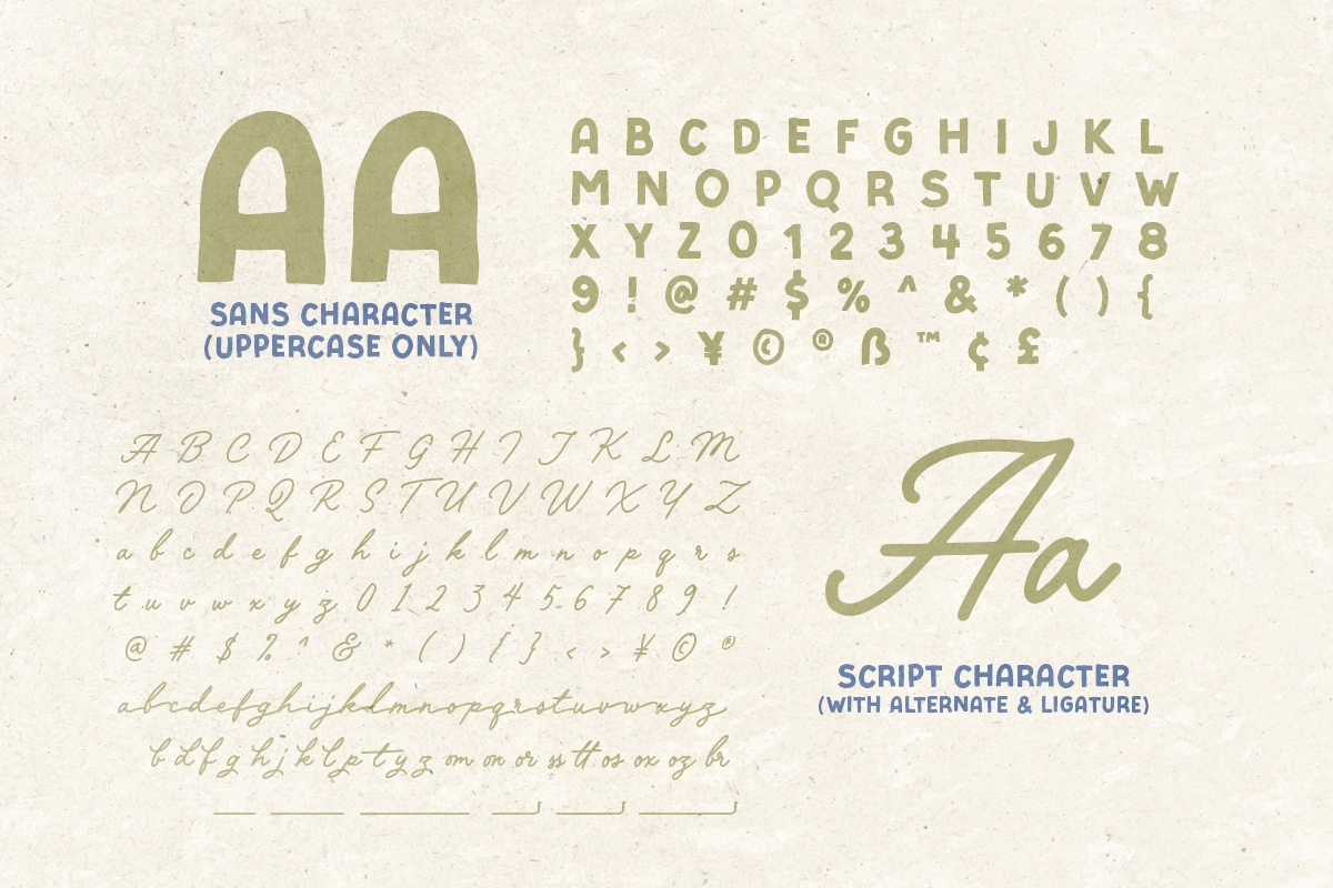 Vintage Postman - Handmade Font Duo