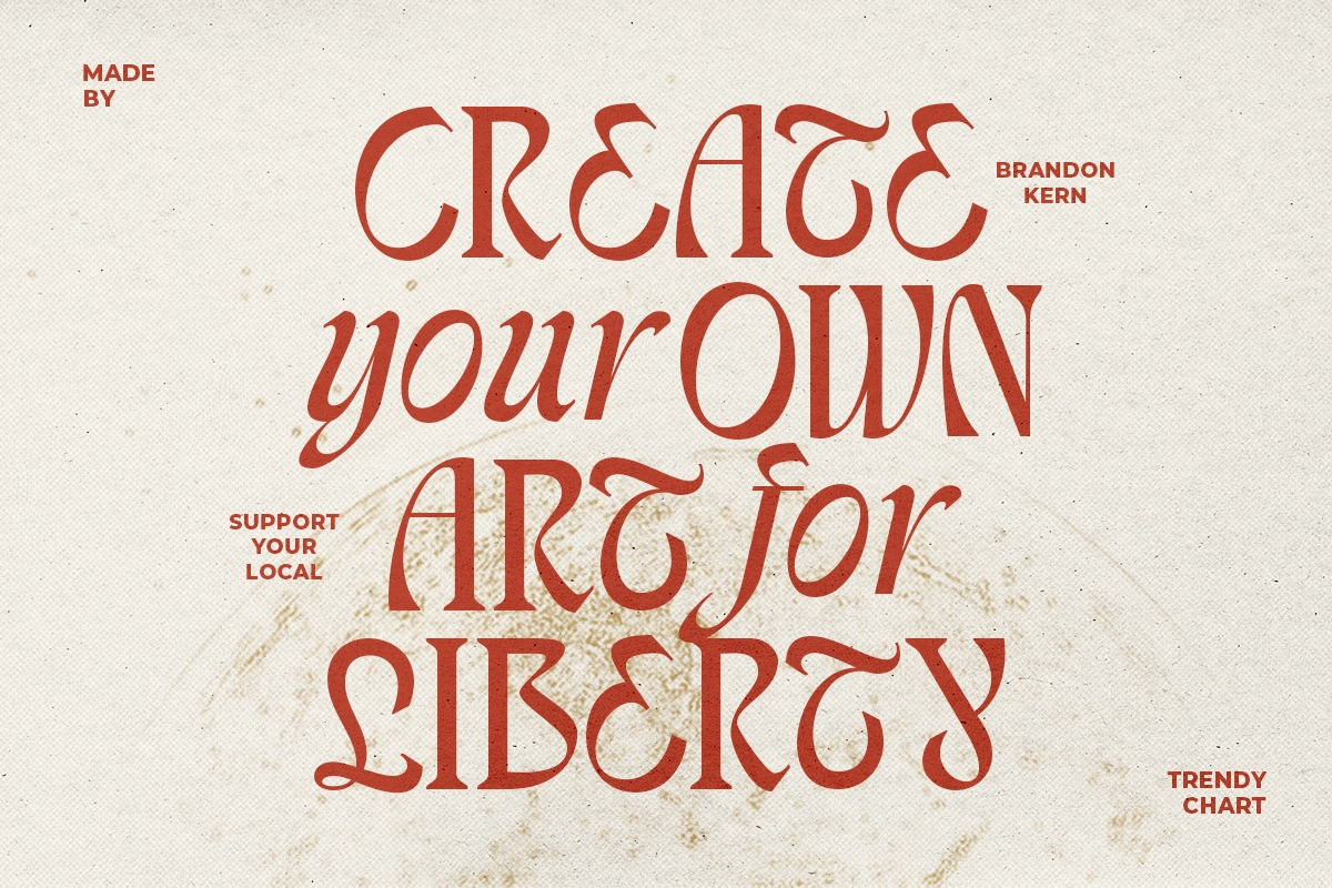 Trendy Chart - Unique Serif