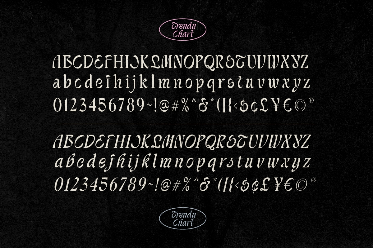 Trendy Chart - Unique Serif