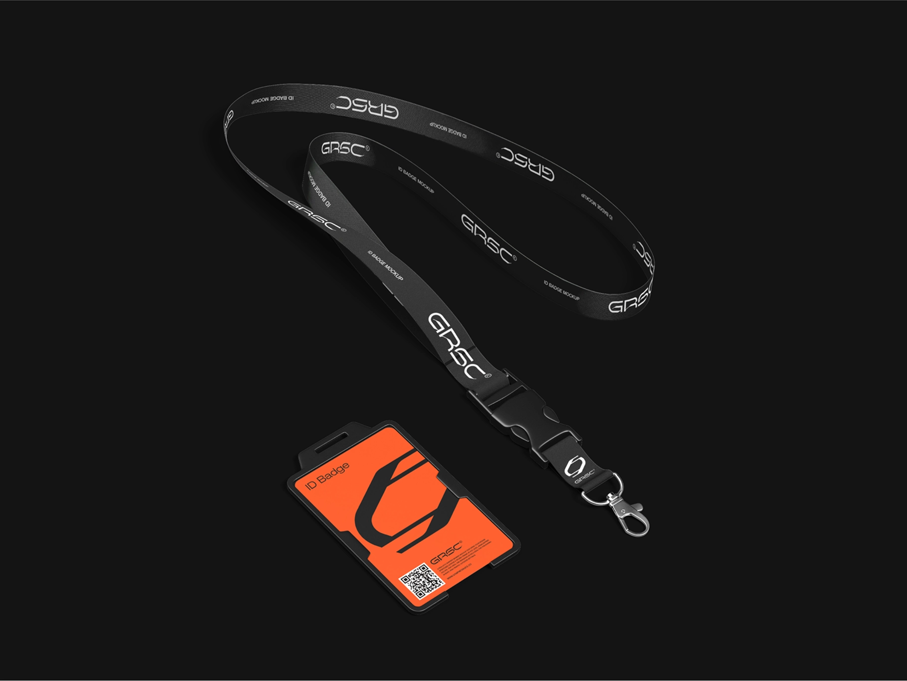 Lanyard ID Badge Mockup