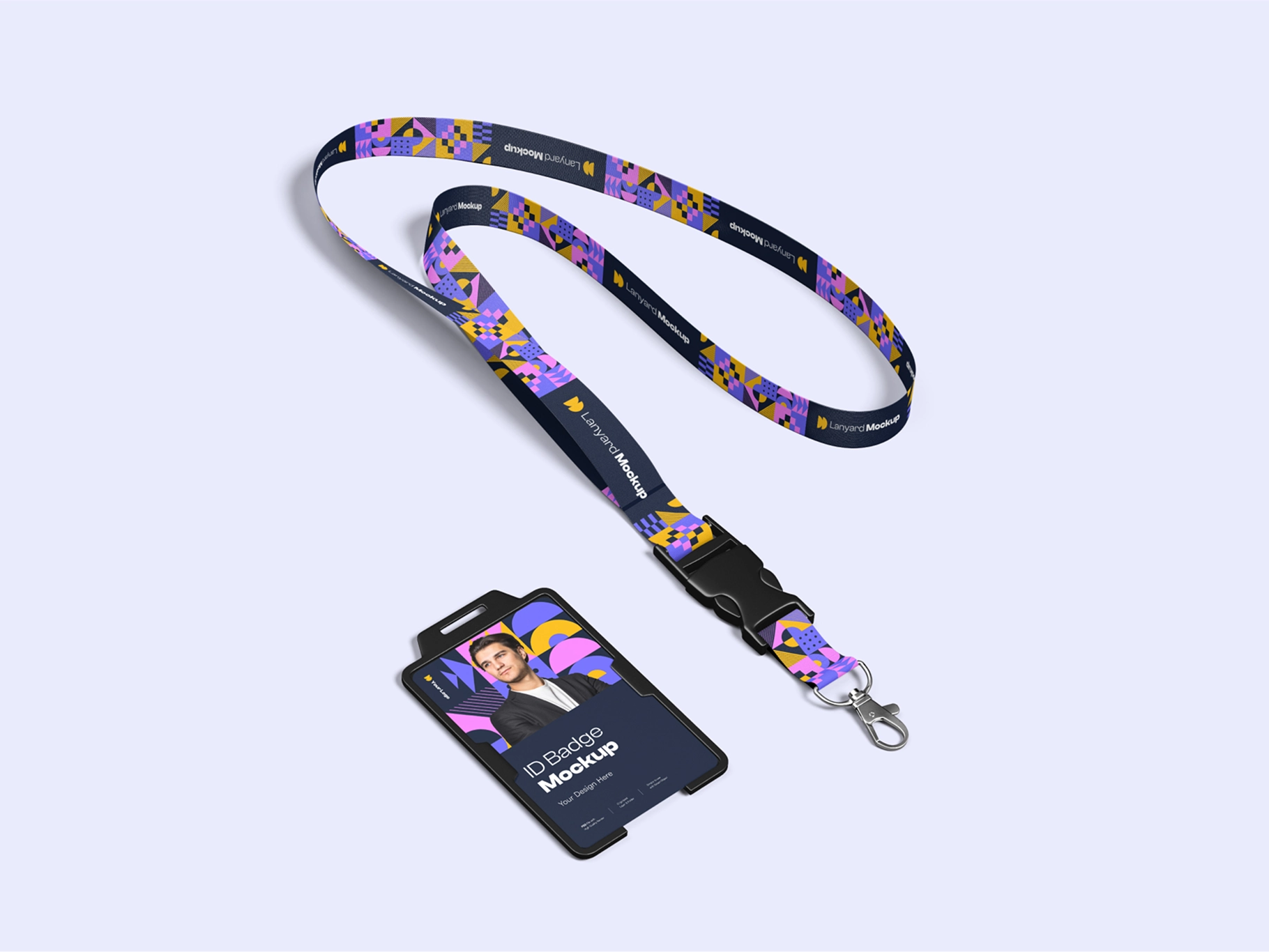 Lanyard ID Badge Mockup