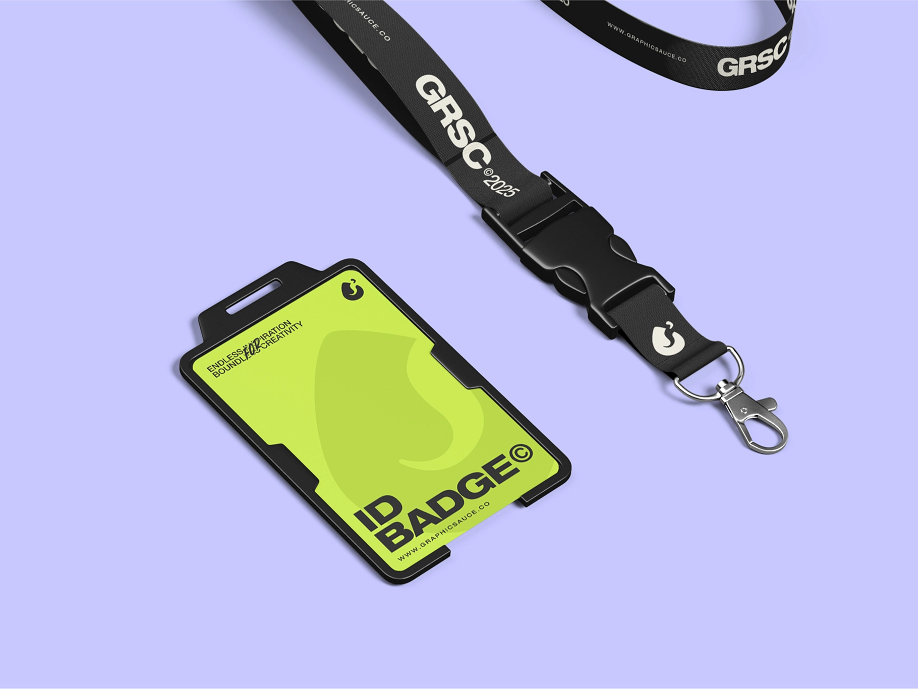 Lanyard ID Badge Mockup