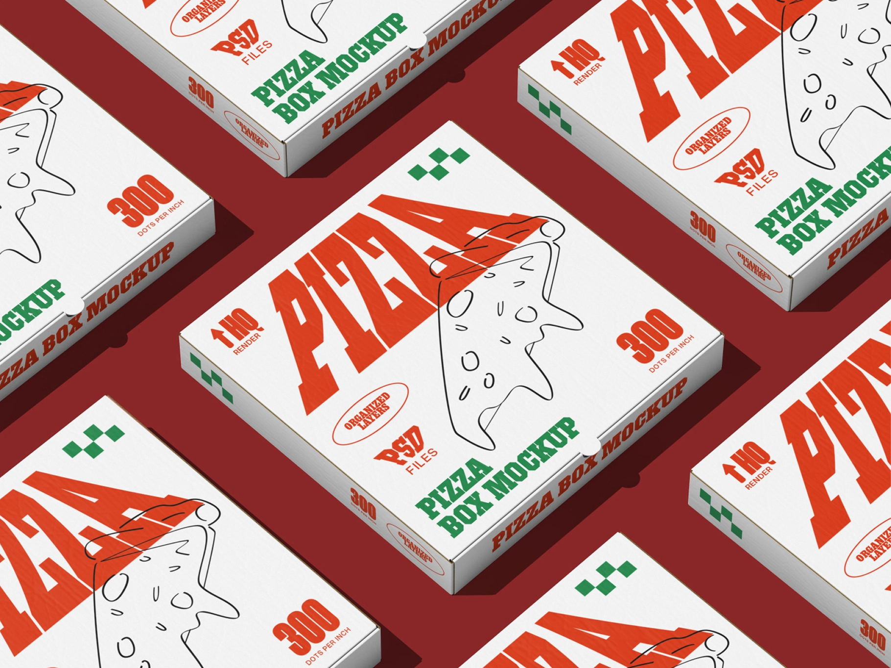Pizza Box Mockup