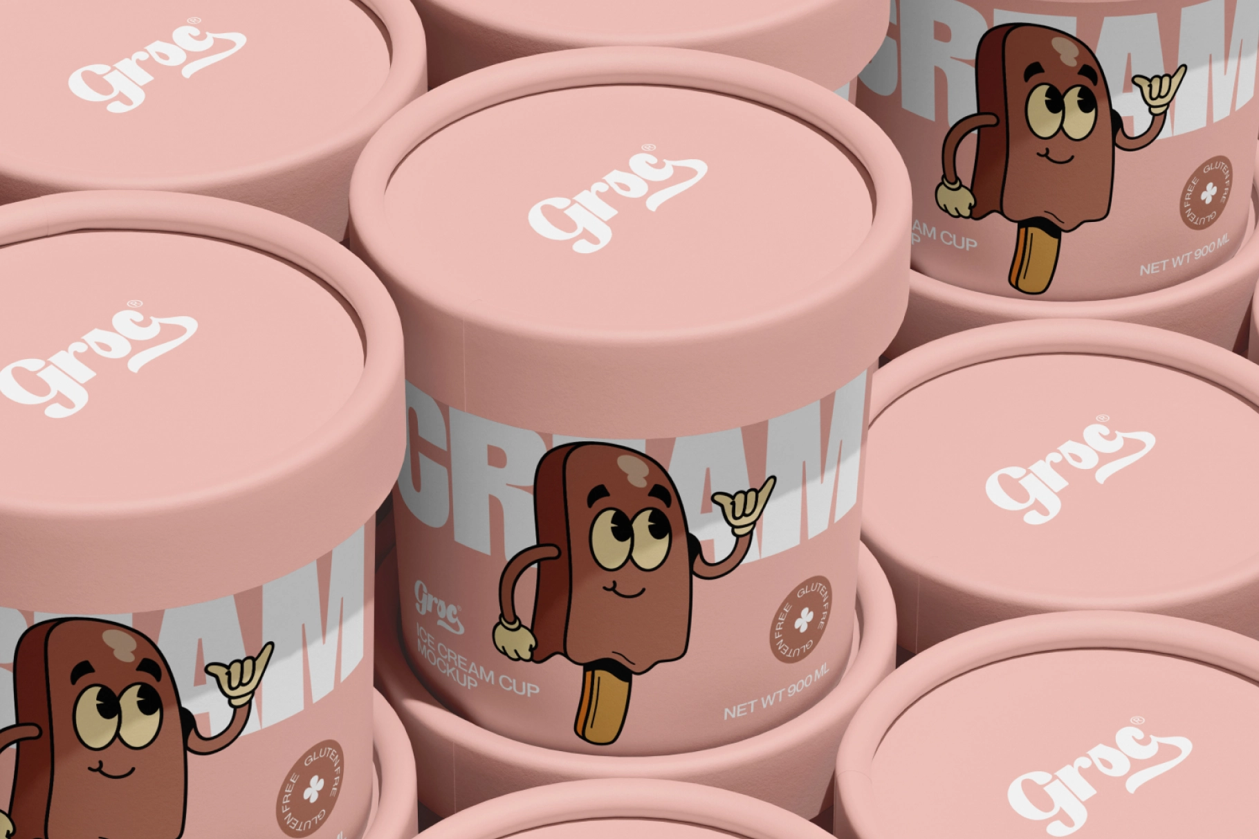 Stacked Ice Cream Mockup