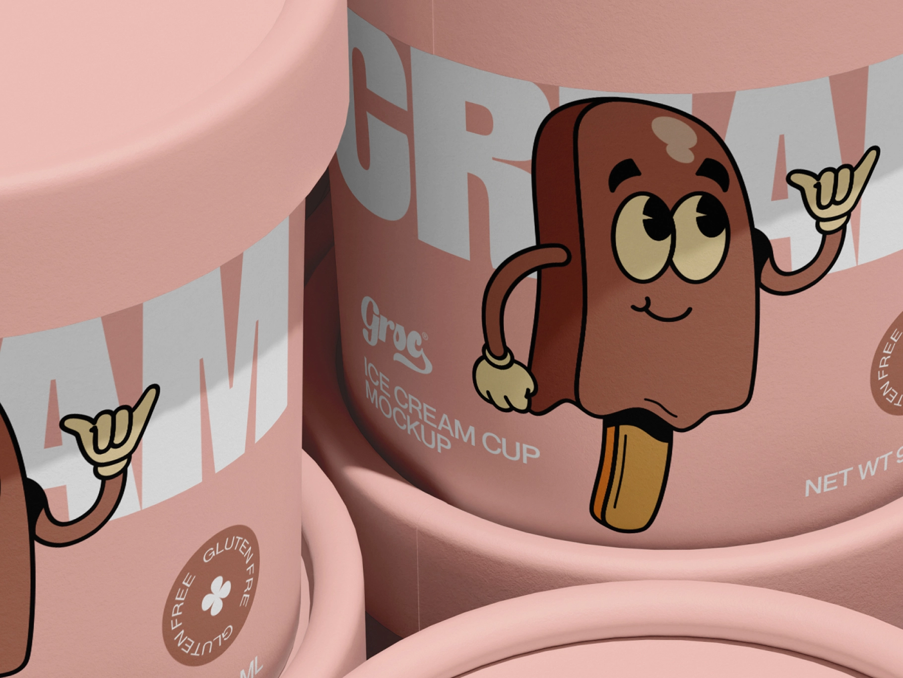 Stacked Ice Cream Mockup