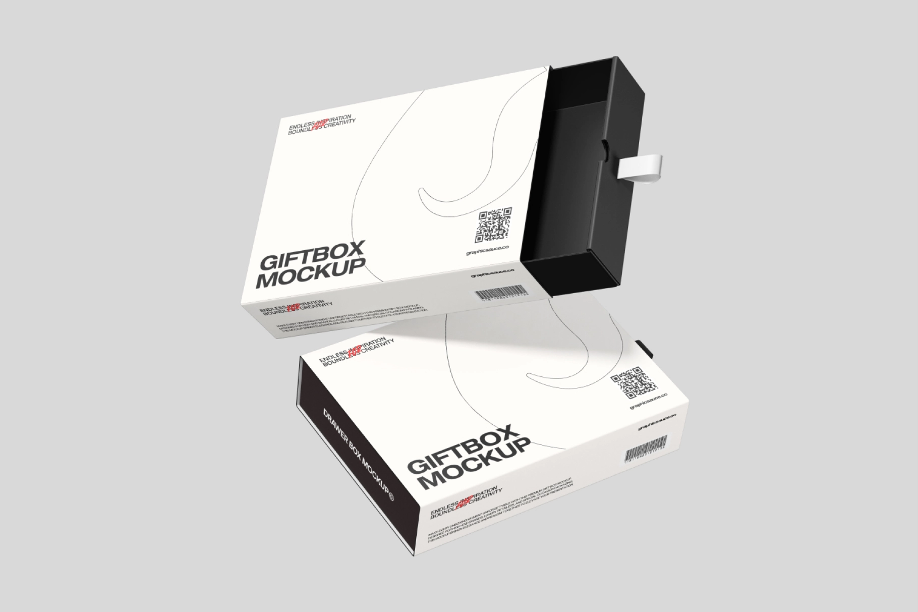 Flying Gift Box Mockup