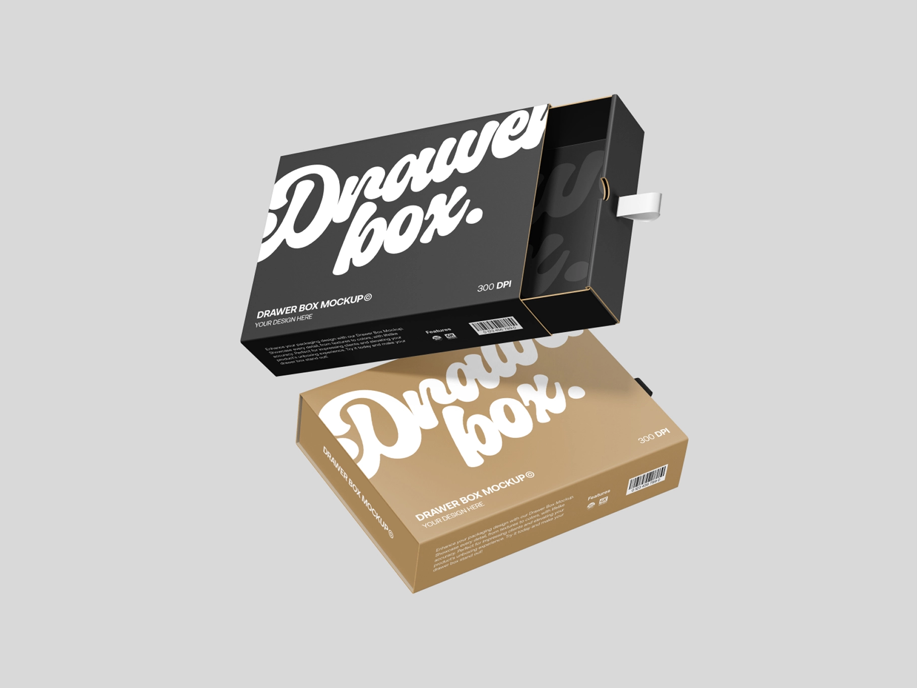 Flying Gift Box Mockup