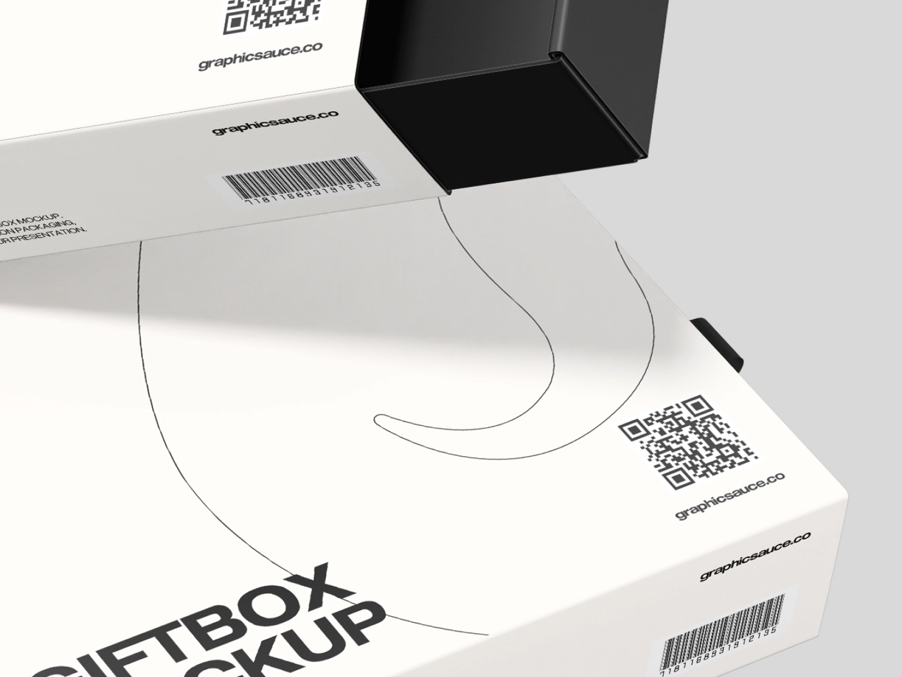 Flying Gift Box Mockup