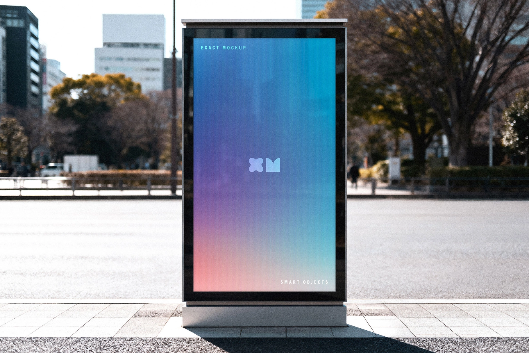 Vertical Street Signage Mockup
