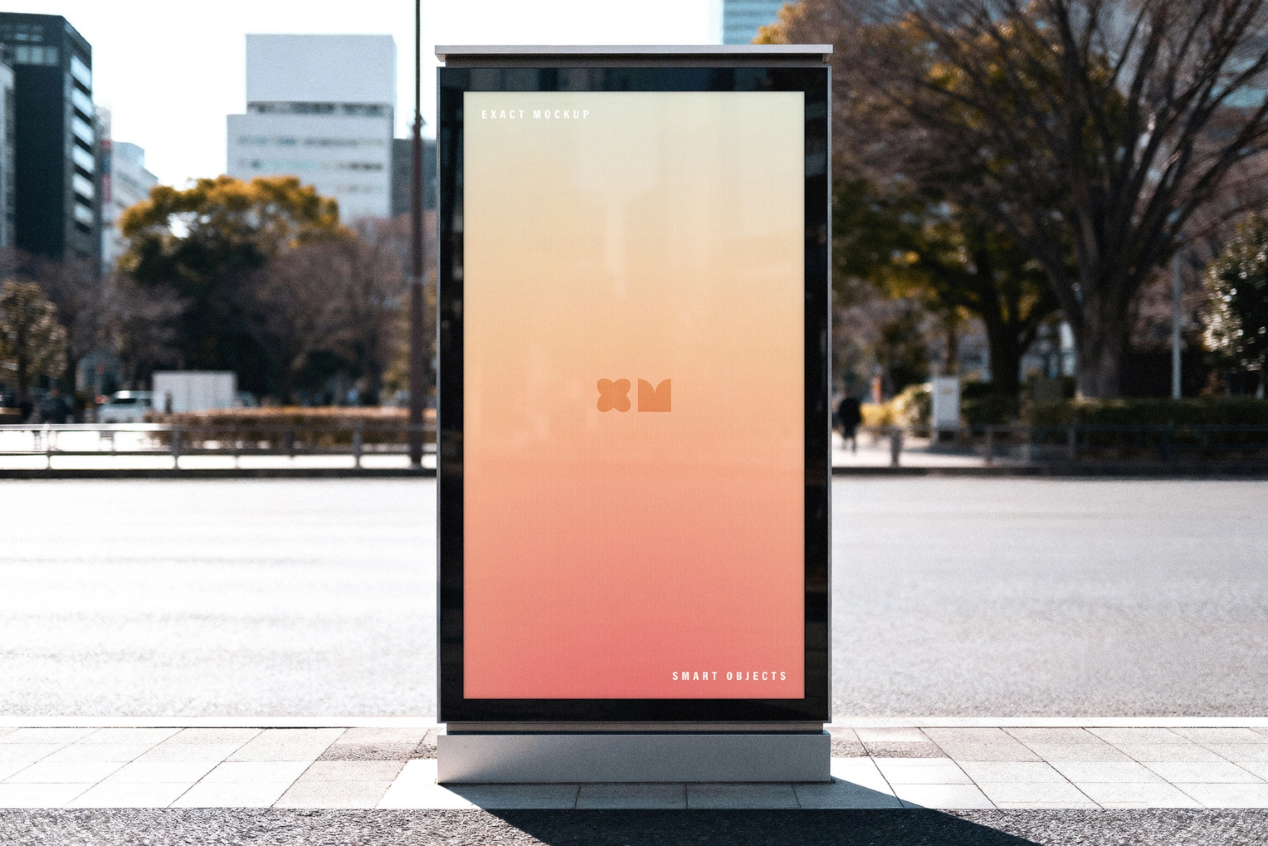 Vertical Street Signage Mockup