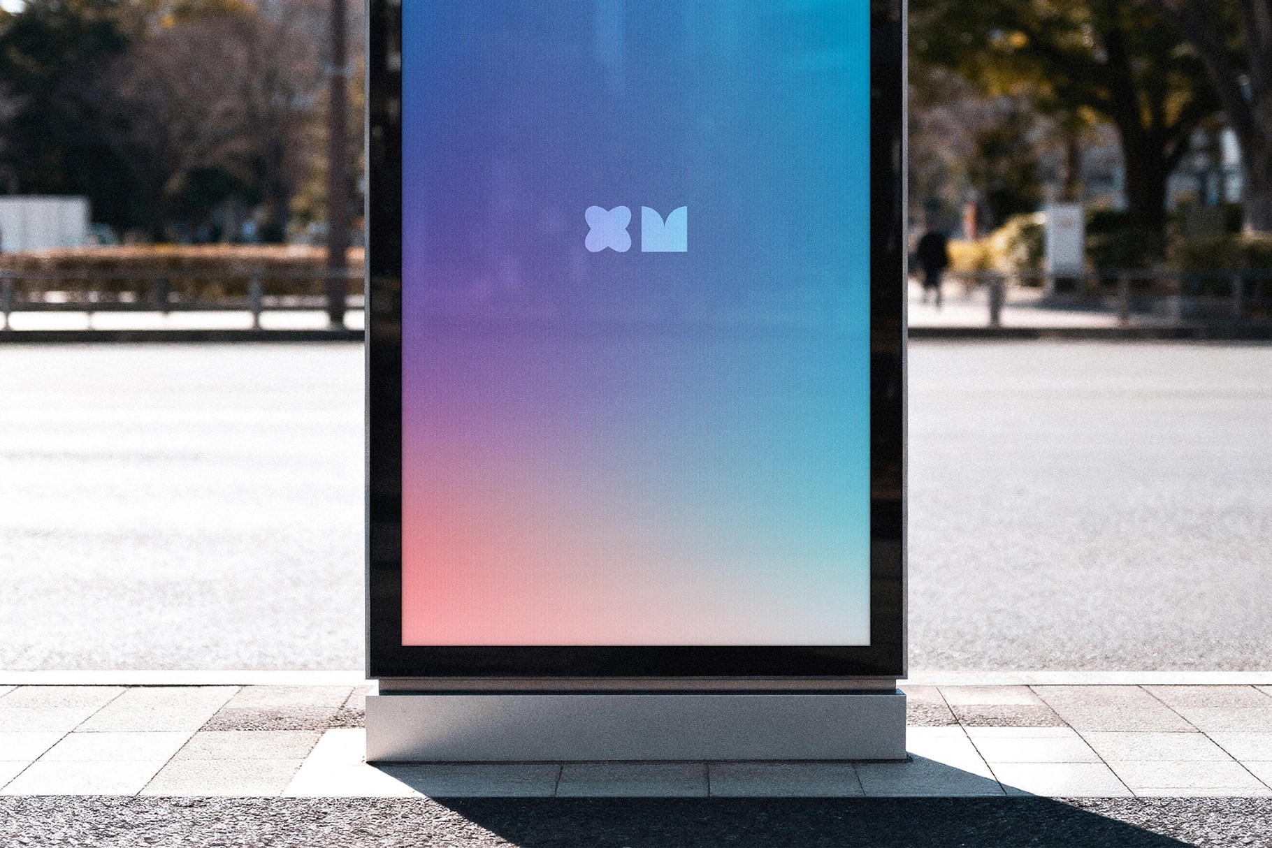 Vertical Street Signage Mockup