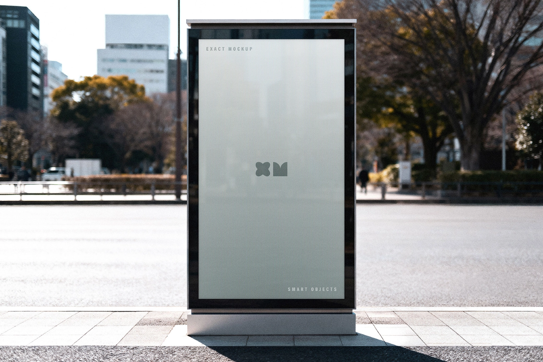 Vertical Street Signage Mockup