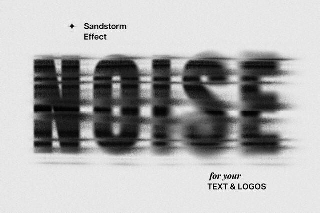 Storm Noise Text Effect