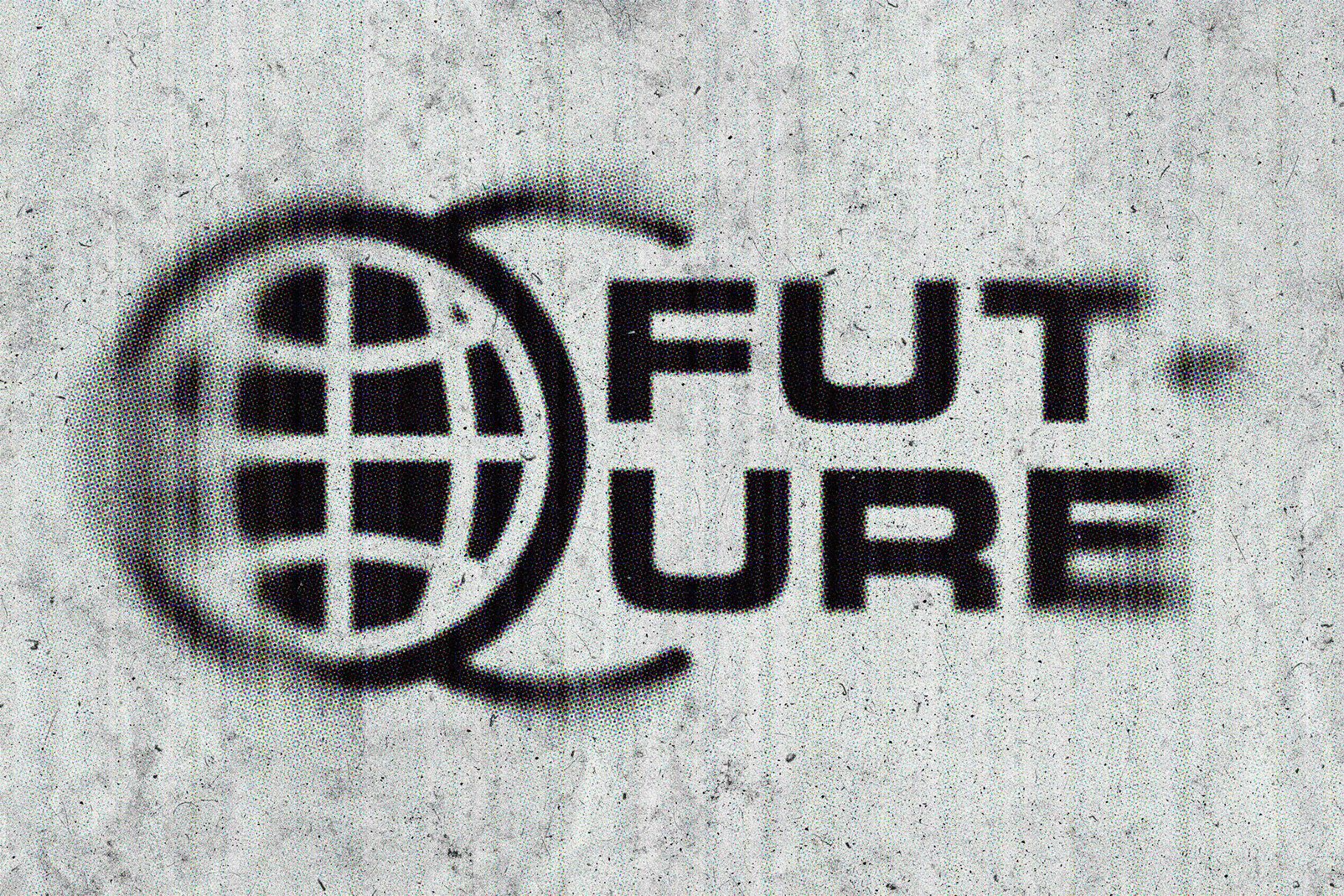Grunge Halftone Paper Text Effect