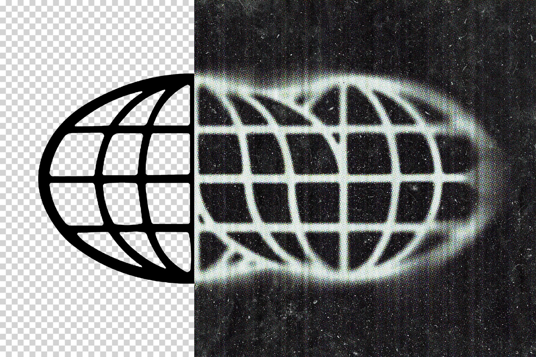Grunge Halftone Paper Text Effect