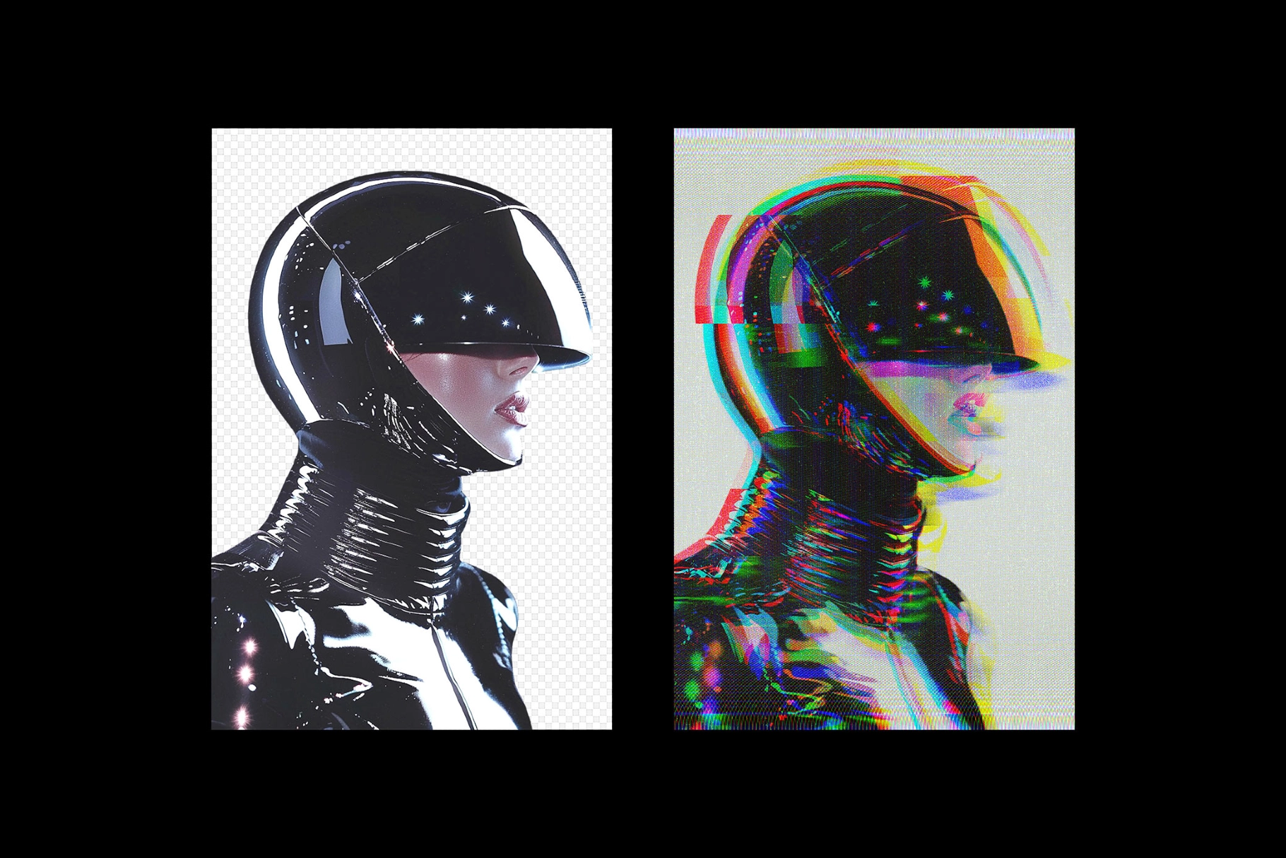 Digital Broken Screen Photo Effect