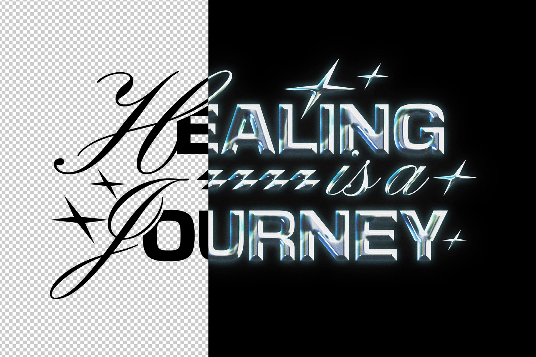 Chrome Text & Logo Effect