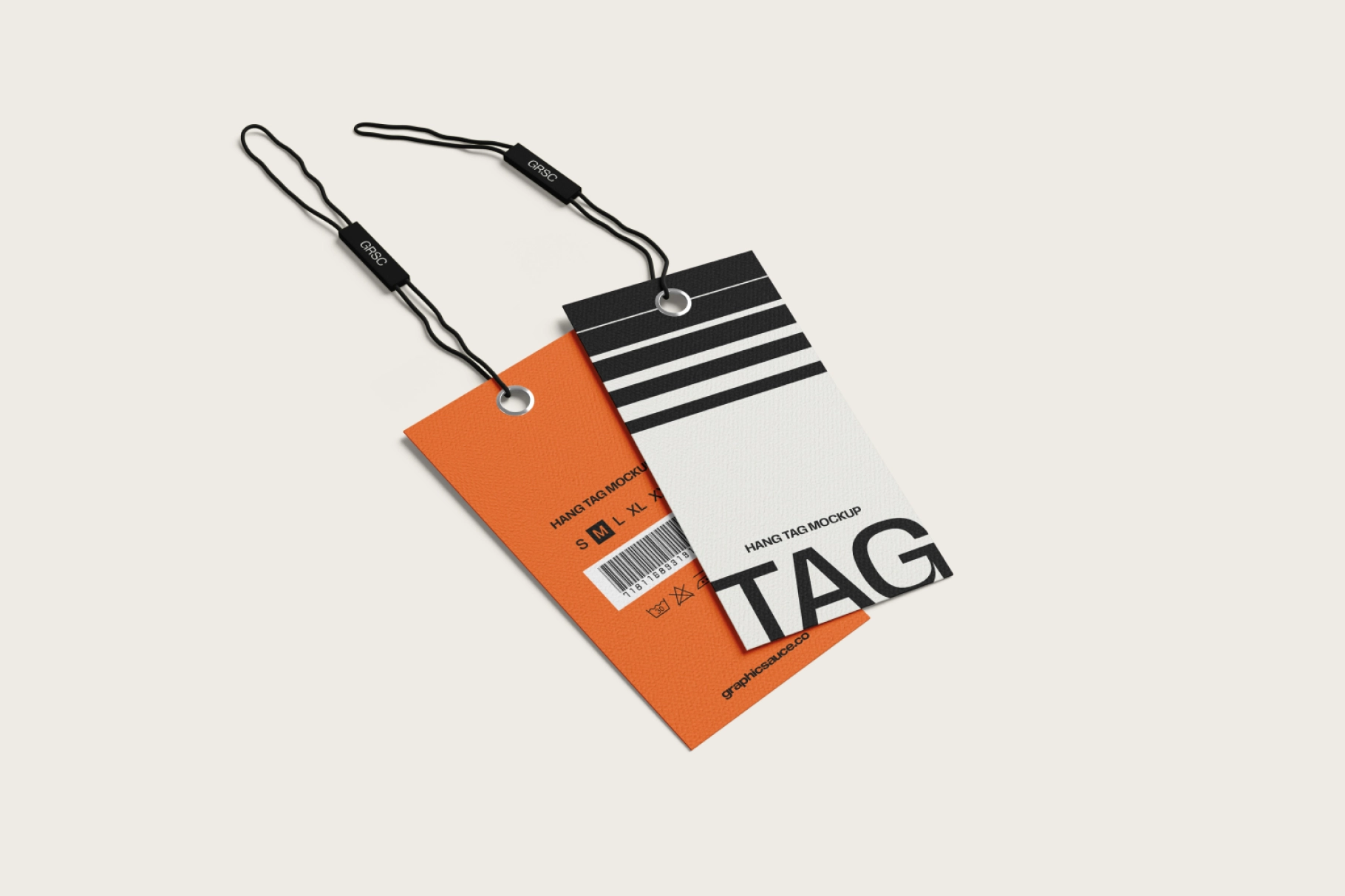 Isometric Clothing Tag Mockup