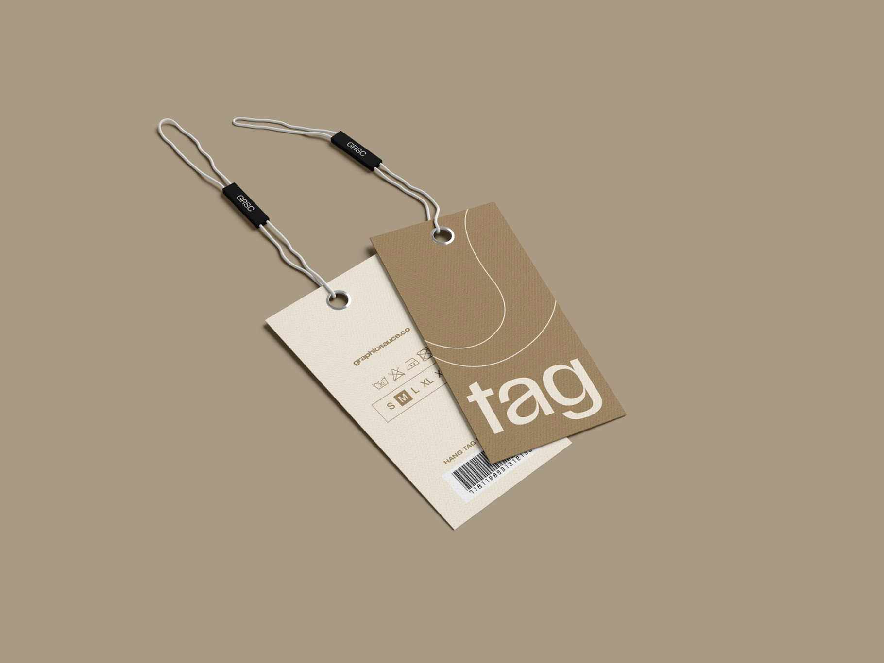 Isometric Clothing Tag Mockup
