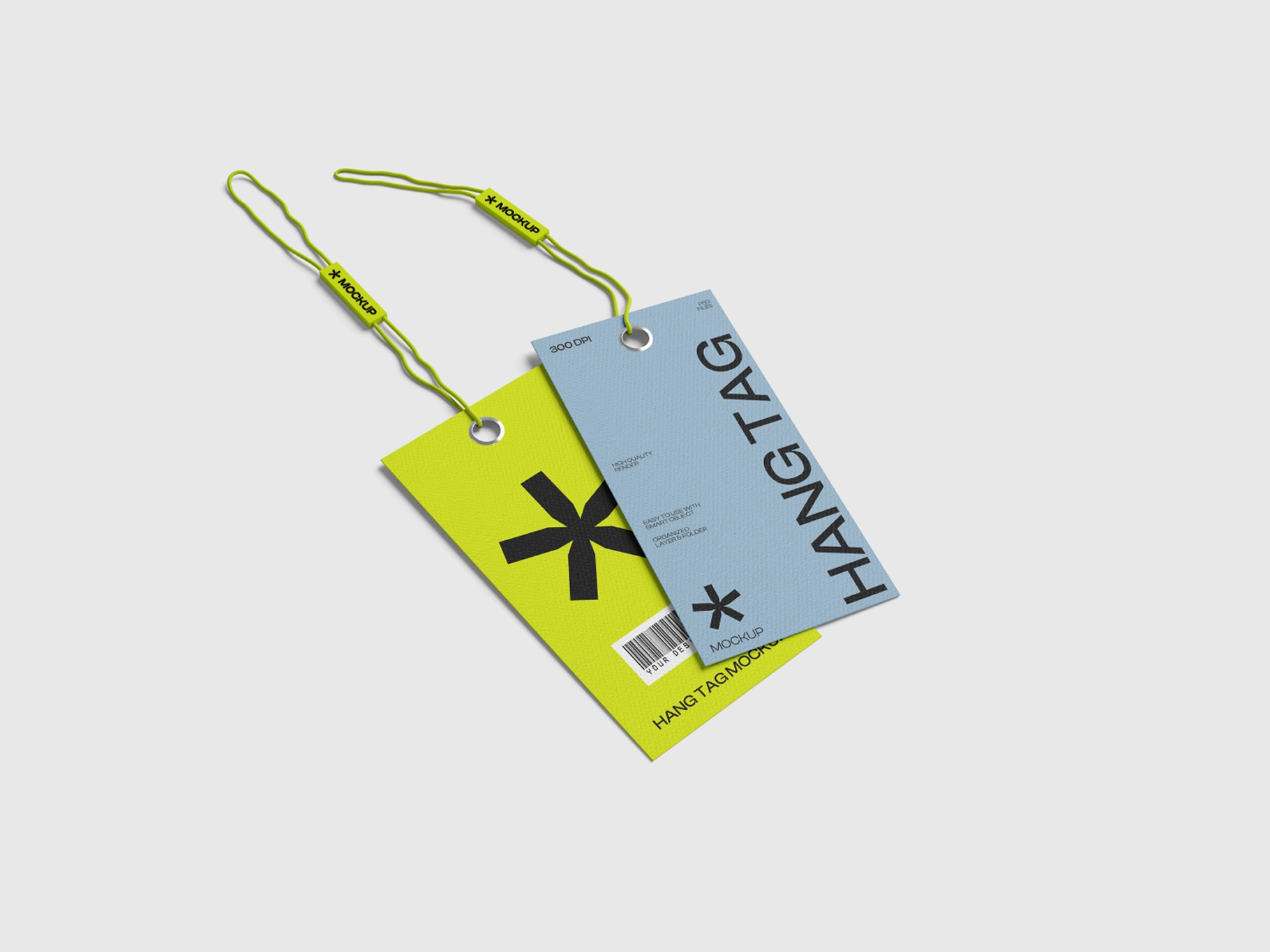 Isometric Clothing Tag Mockup