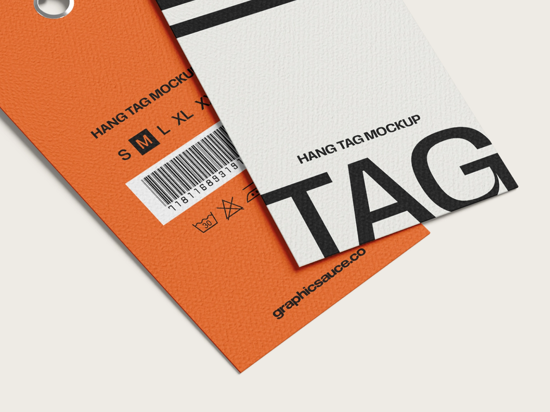 Isometric Clothing Tag Mockup