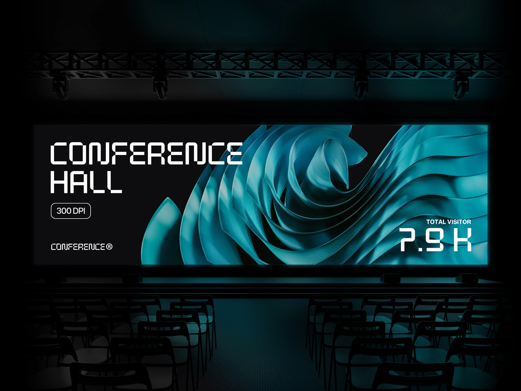 Conference Stage Screen Mockup