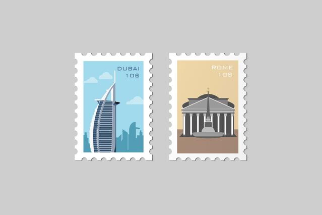 Postage Stamp Mockups