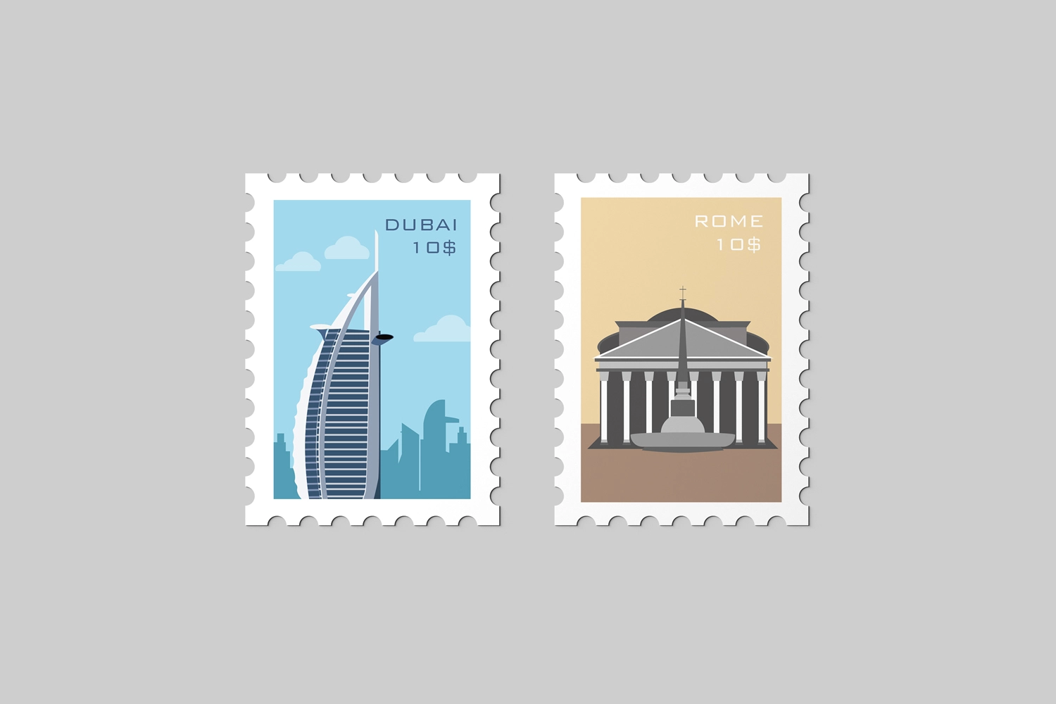 Postage Stamp Mockups