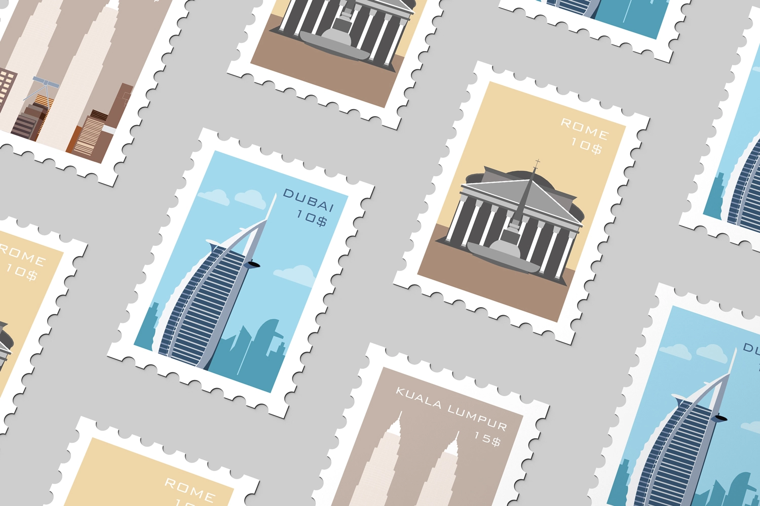 Postage Stamp Mockups