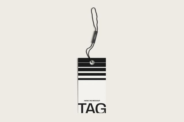 Top View Hang Tag Mockup
