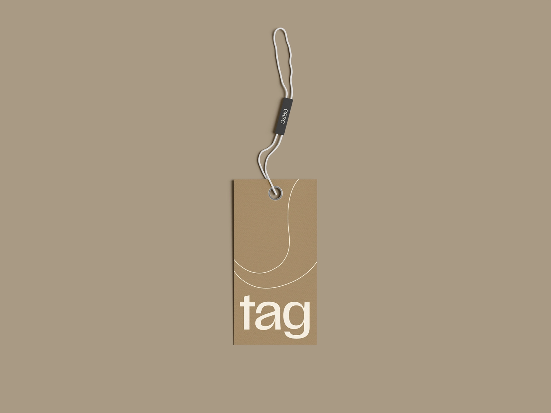 Top View Hang Tag Mockup