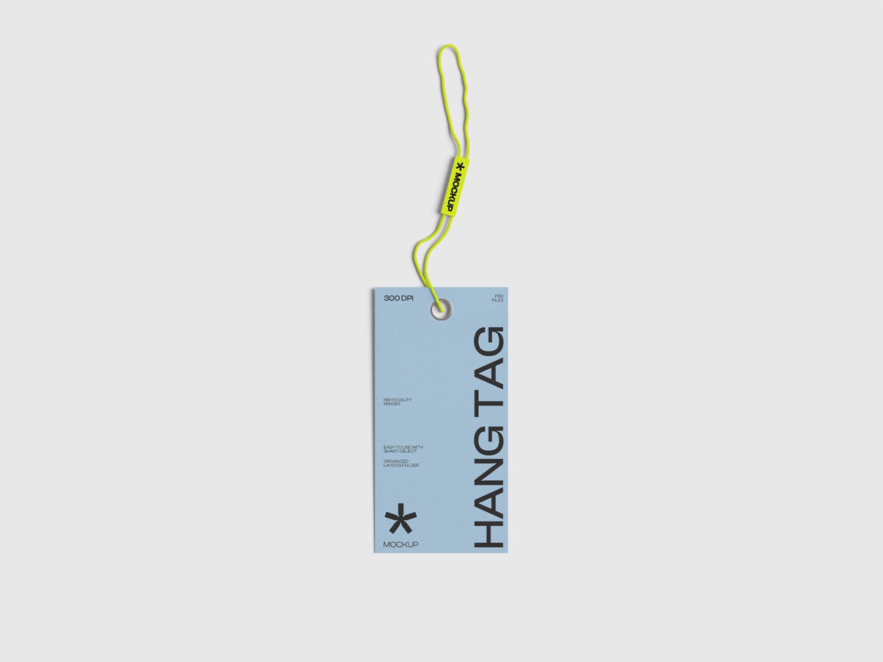 Top View Hang Tag Mockup