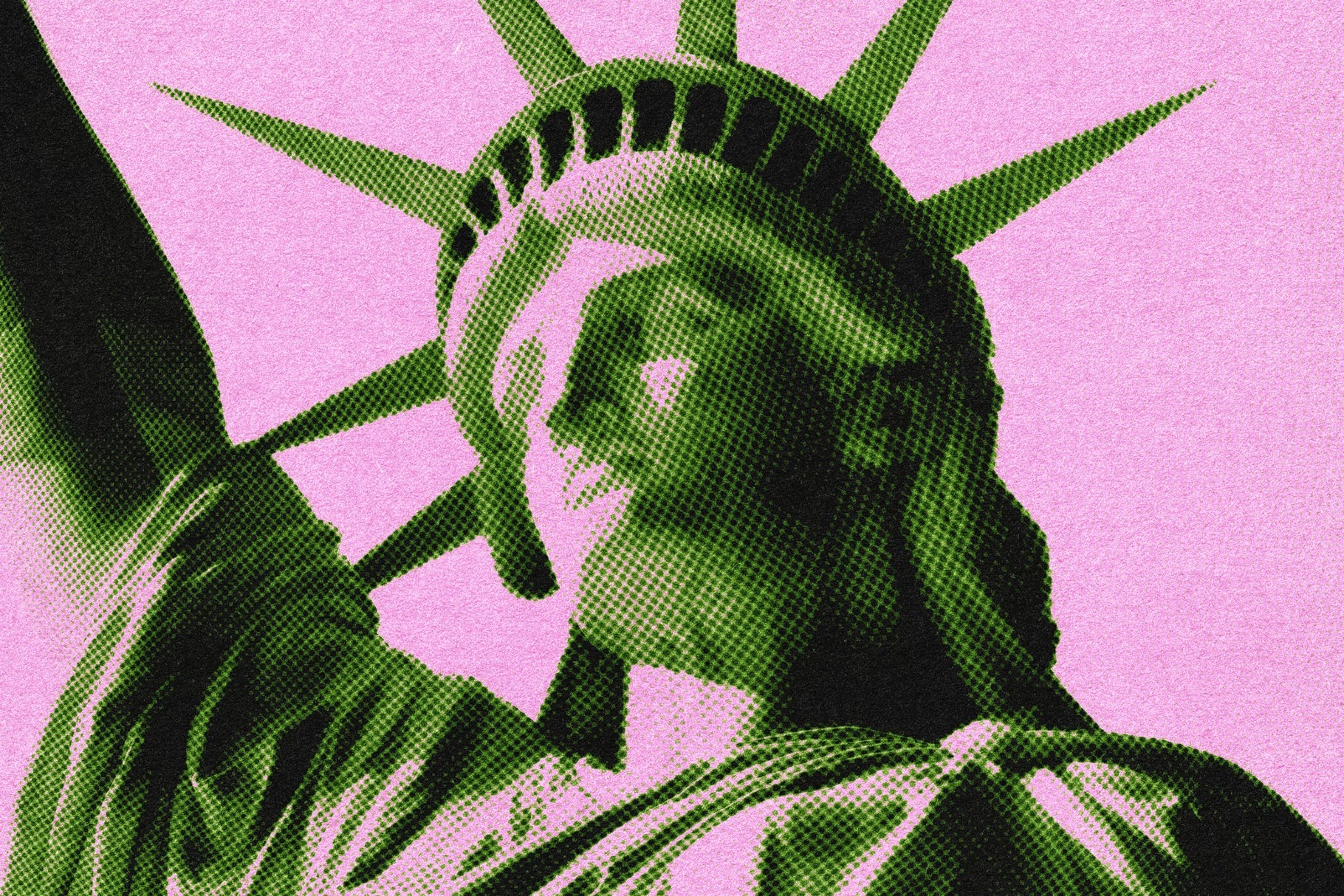 Vintage Riso Halftone Photo Effect