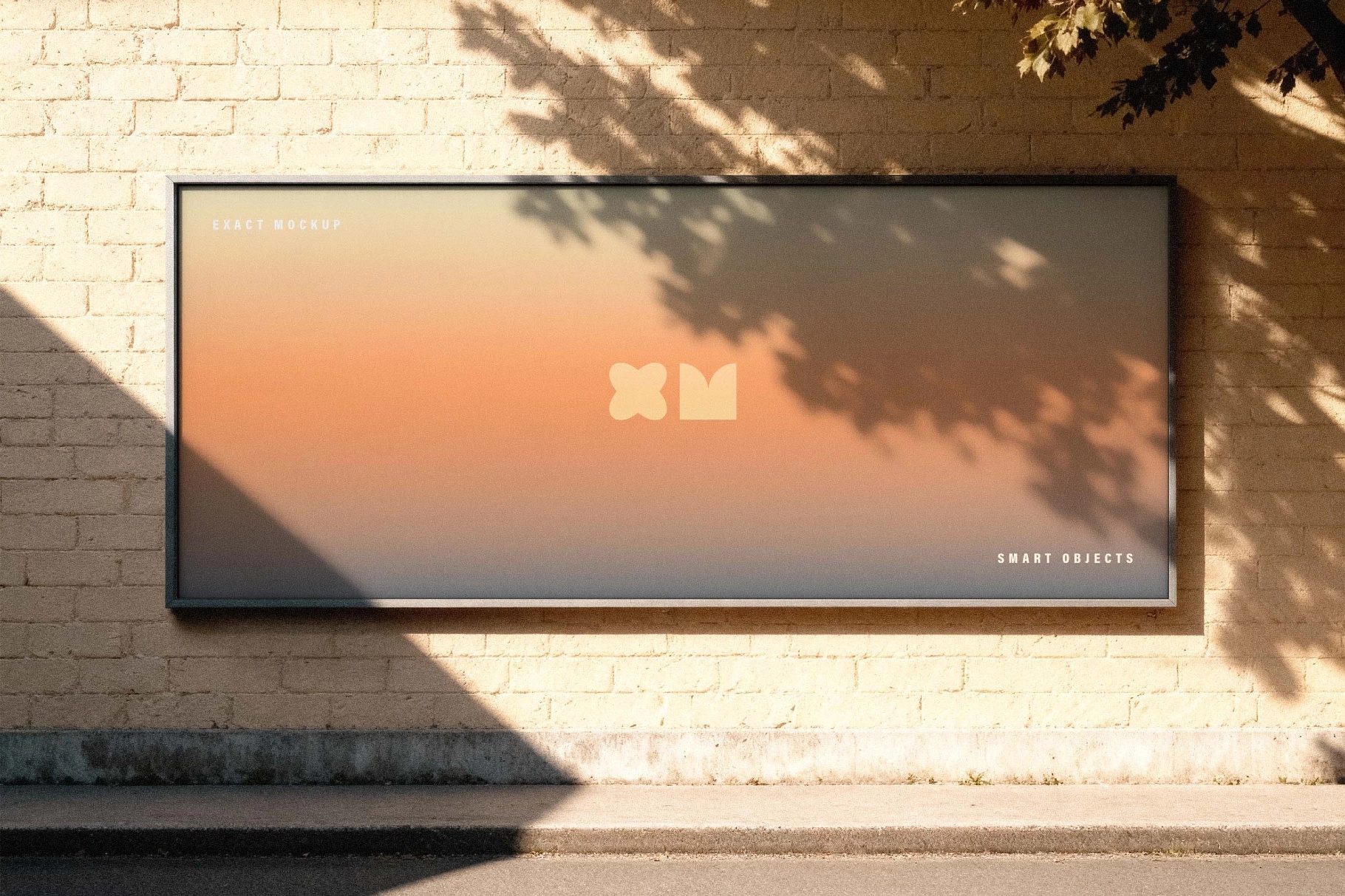 Outdoor Wall Billboard Mockup