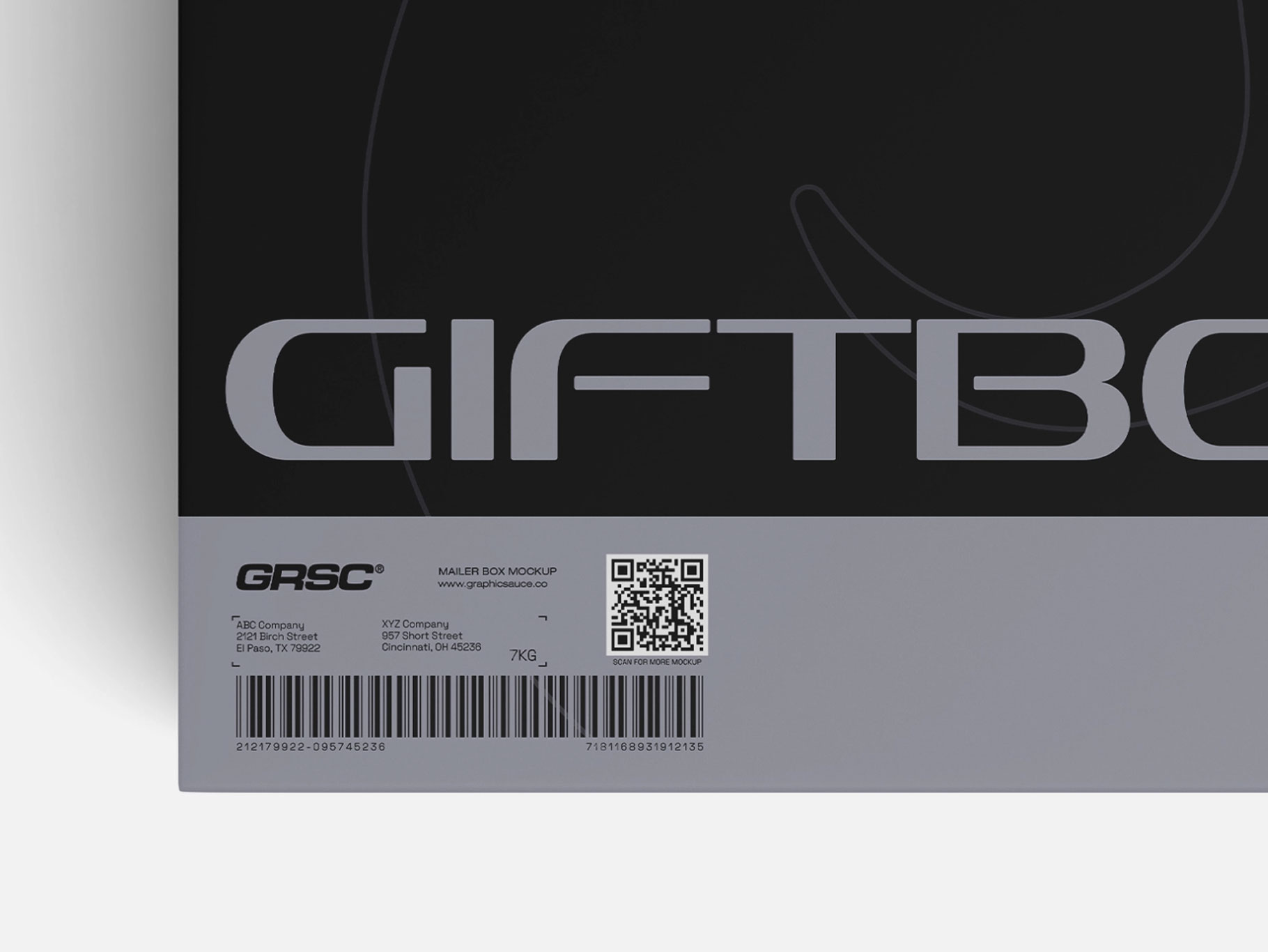 Top View Gift Box Mockup
