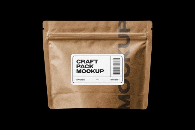 Craft Package Bag Mockup