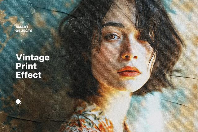 Vintage Print Halftone Effect