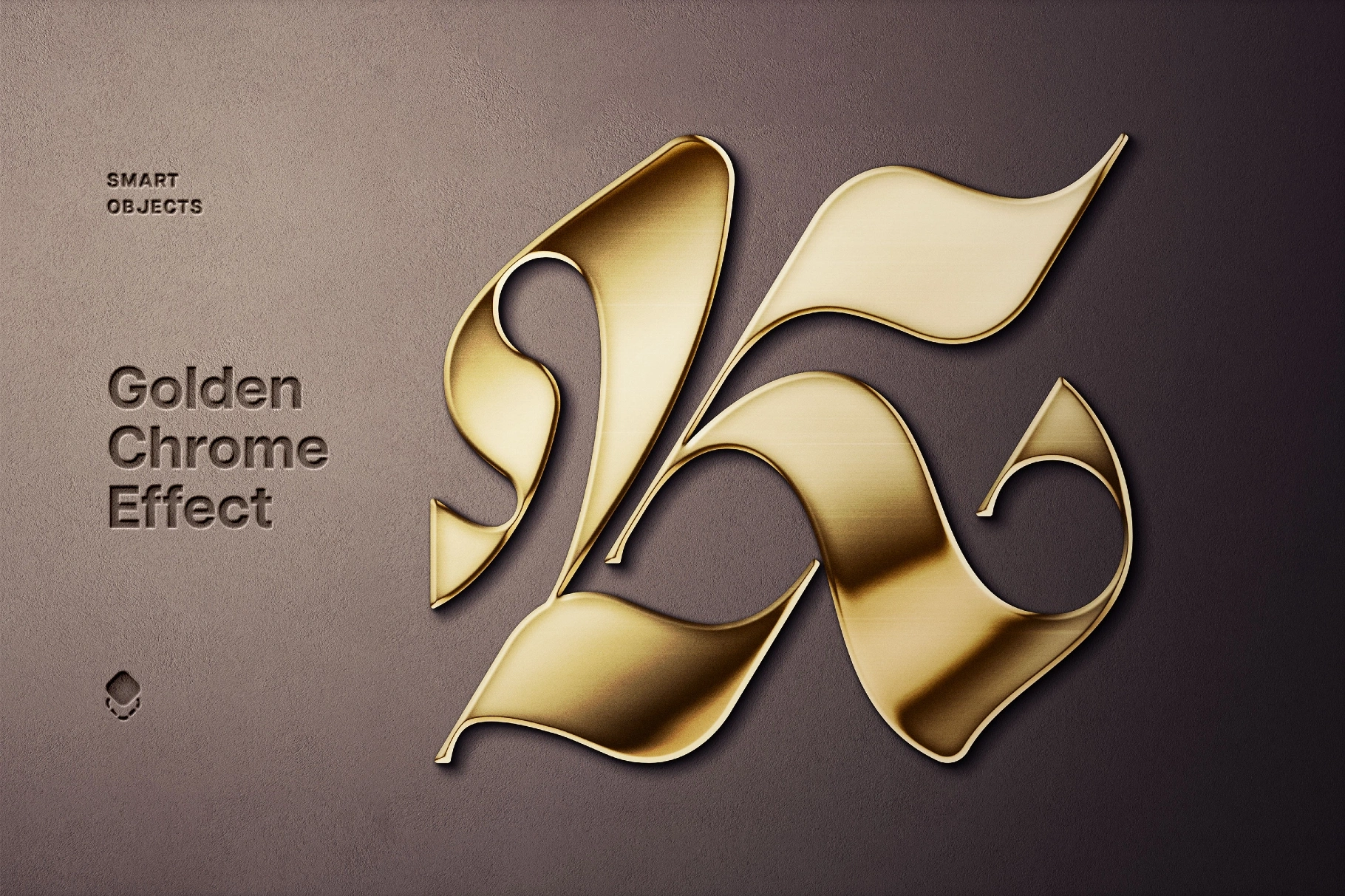 Realistic Gold Text & Logo Mockup