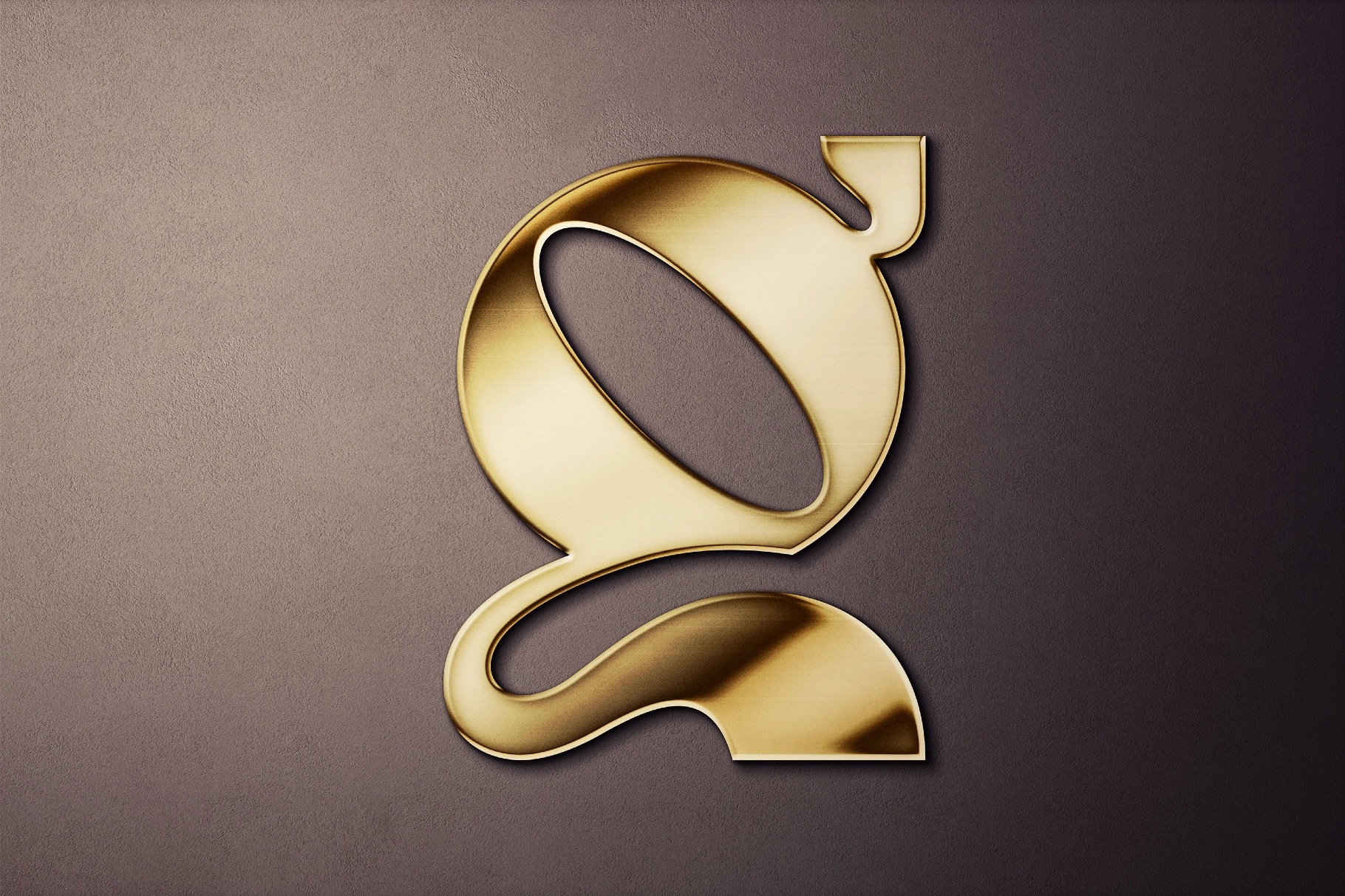 Realistic Gold Text & Logo Mockup