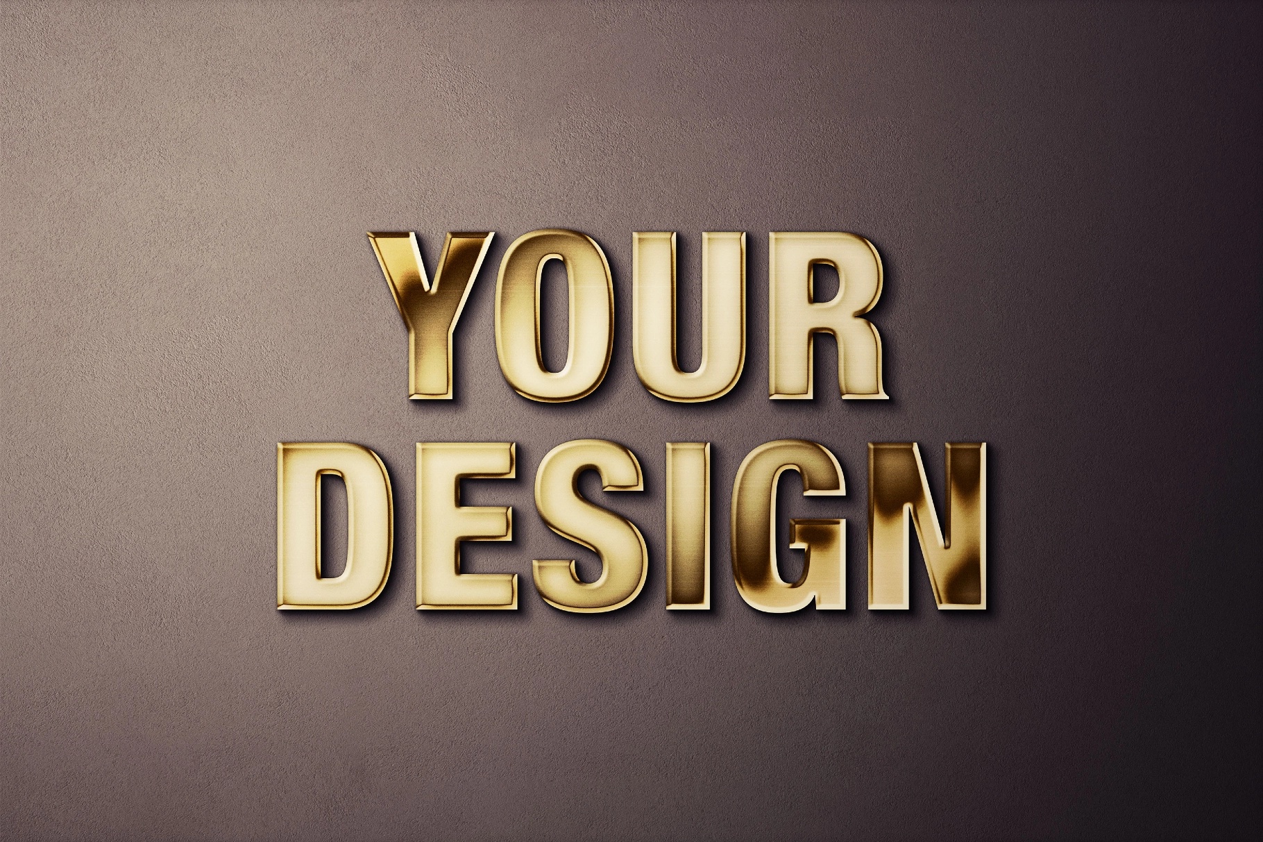 Realistic Gold Text & Logo Mockup