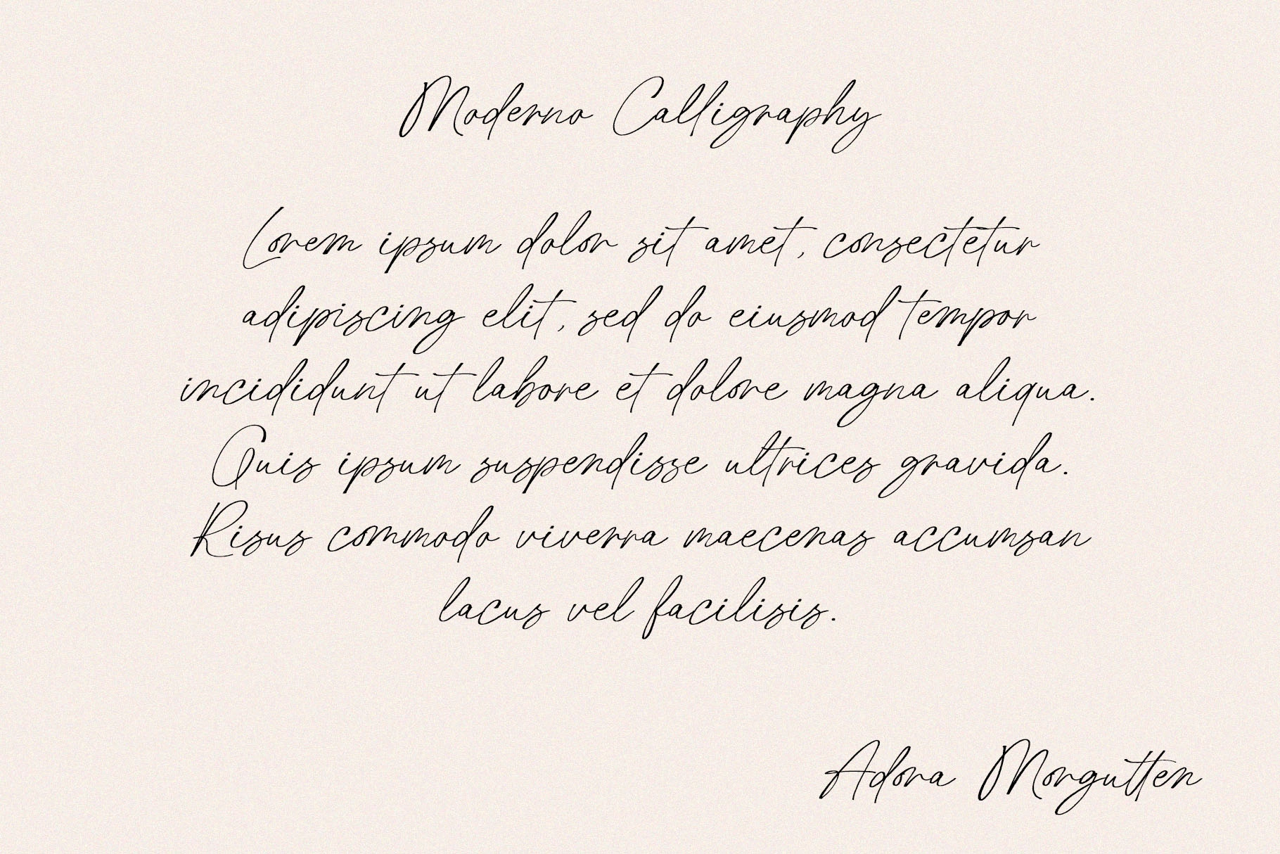 Adora Morgutten - Ink Calligraphy