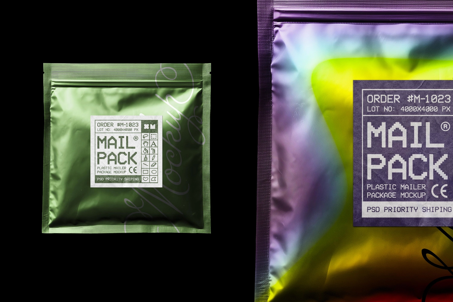 Plastic Mailer Package Mockup